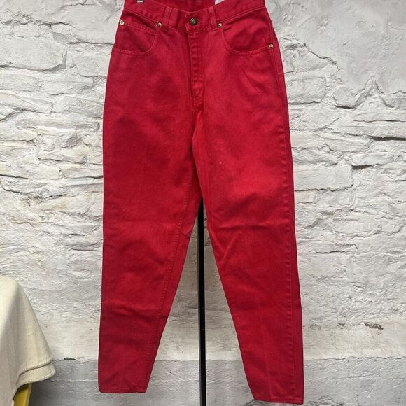 Lawman Denim - RARE VINTAGE Lawman Womens Western High Rise Red Country Wash Denim Jeans Size 7